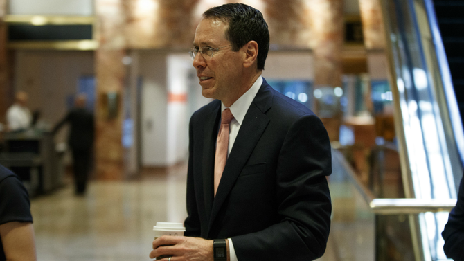 Randall Stephenson,AT&T cheif and Trump meets at Trump Tower amid planned Time Warner merger